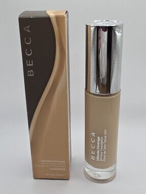 Becca Ultimate Coverage 24 Hour Foundation in Cashmere New in Box Full Size 30mL